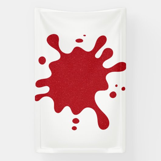 Aanpasbare Tomatenrode Spat op Witte Banner (Verticaal)