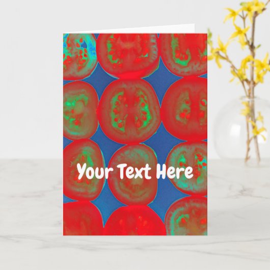 Aanpasbare tomatensegmenten kaart (Gele Bloem)