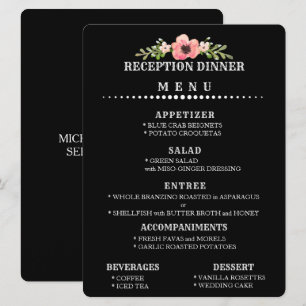 Aanpasbare TROUWHAL MENU Kaart