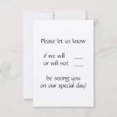 Aanpasbare trouwuitnodigingssets RSVP kaartje (Achterkant)