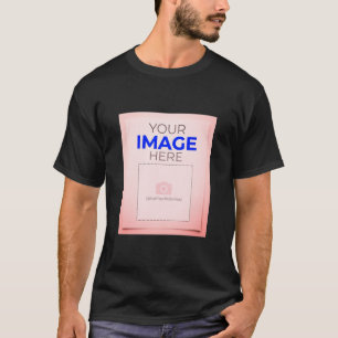 Aanpasbare "Uw Logo Hier" Minimalistische Schild  T-shirt