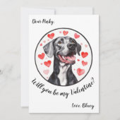 Aanpasbare Valentijnsdag kaart Great Dane (Voorkant)