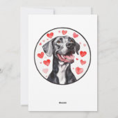 Aanpasbare Valentijnsdag kaart Great Dane (Achterkant)