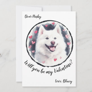 Aanpasbare Valentijnsdagkaart Samoyed Feestdagenkaart
