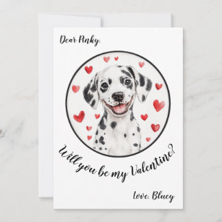 Aanpasbare Valentijnskaart Dalmatiër Feestdagenkaart
