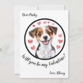 Aanpasbare Valentijnskaart Jack Russel Feestdagenkaart (Voorkant)