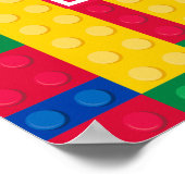 Aanpasbare verjaardagsfeest welkom Brick Builder Poster (Hoek)
