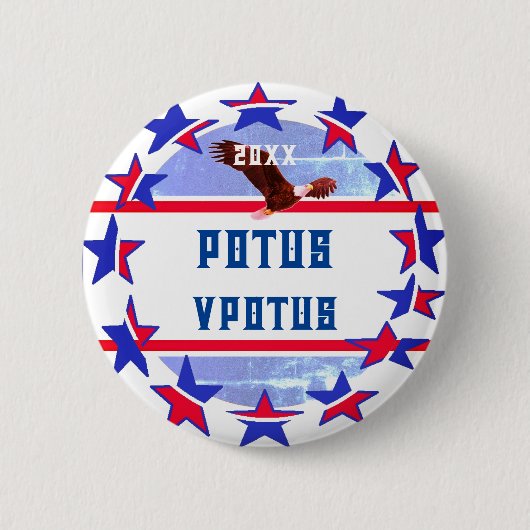 Aanpasbare Verkiezing - Potus / Vice Potus Ronde Button 5,7 Cm (Voorkant)