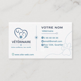 Aanpasbare veterinaire visitekaart visitekaartje
