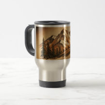 Aanpasbare Vintage Berg Reis Tumbler