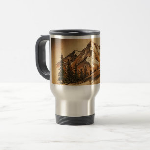 Aanpasbare Vintage Berg Reis Tumbler Reisbeker