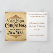 Aanpasbare Vintage Kerstman Slede Klassieke Kerstm Kaart (Binnen)