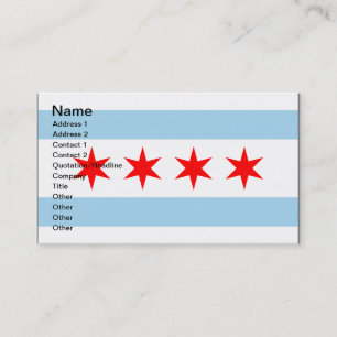 Aanpasbare visitekaartjes met Chicago-vlag Contactkaartje