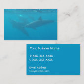 Aanpasbare visitekaartjes voor Dolphin-duikbedrijf (Voorkant / Achterkant)