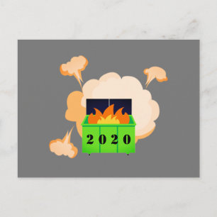 Aanpasbare vuilcontainerbrand 2020 briefkaart