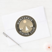 aanpasbare wandelaar mountainpatch classic r ronde sticker (Envelop)