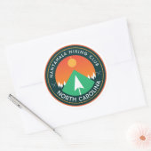 aanpasbare wandelaar mountainpatch classic r ronde sticker (Envelop)