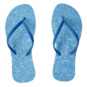 Aanpasbare water aqua blauwe slanke bandjes volwas teenslippers