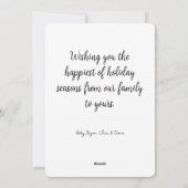 Aanpasbare watercolor kerstboom feestdagenkaart (Achterkant)