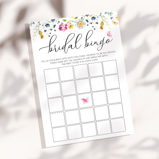 Aanpasbare Waterverf Bingo Spelkaart Kaart