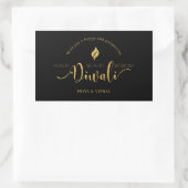 Aanpasbare wens u een gelukkige & welvarende Diwal Rechthoekige Sticker (Tas)