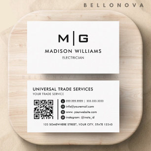 Aanpasbare Wit en Zwart  Professioneel Visitekaartje