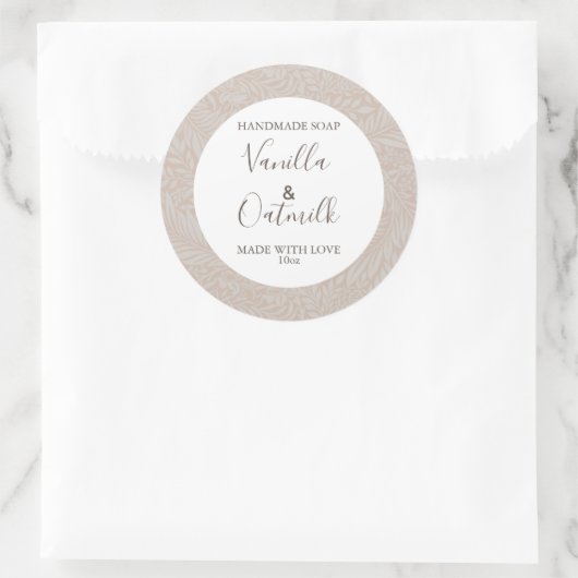 Aanpasbare zeep Label Floral Pattern Vanilla (Tas)