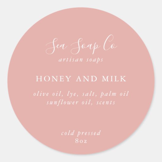 Aanpasbare zeepstickers ronde sticker (Voorkant)
