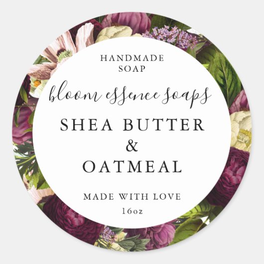 Aanpasbare zeepstickers ronde sticker (Voorkant)