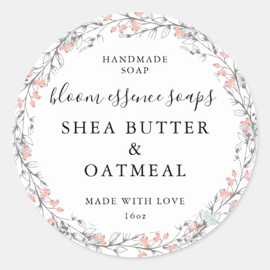 Aanpasbare zeepstickers ronde sticker (Voorkant)