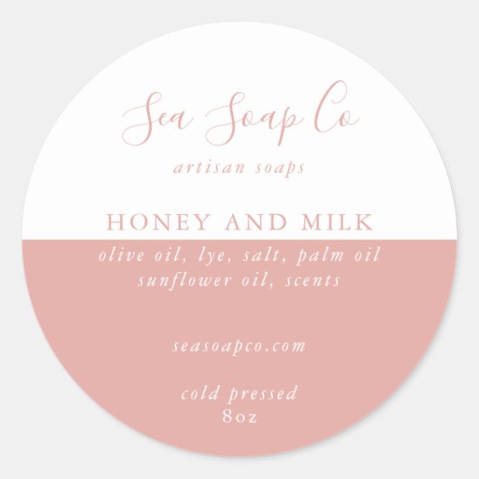 Aanpasbare zeepstickers ronde sticker (Voorkant)