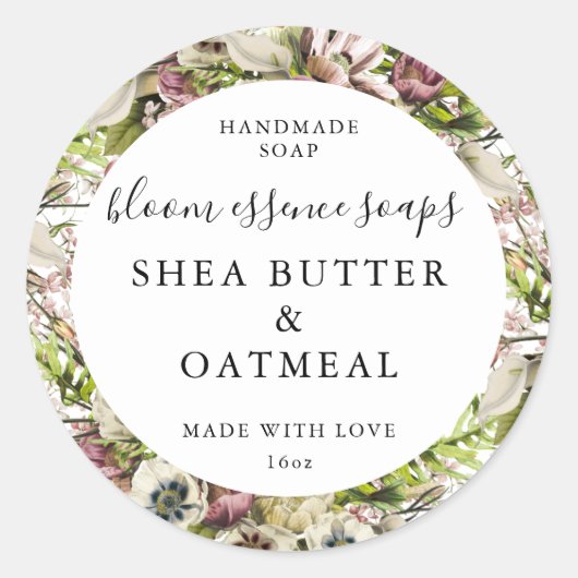 Aanpasbare zeepstickers ronde sticker (Voorkant)