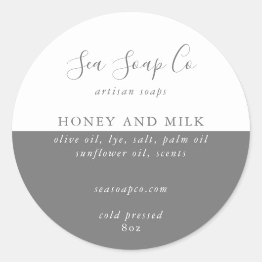 Aanpasbare zeepstickers ronde sticker (Voorkant)