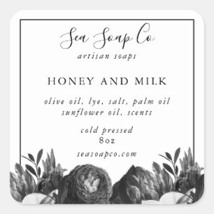 Aanpasbare zeepstickers vierkante sticker