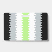 Aanpasbare ZigZag Boho Agender Pride Vlag Badge (Achterkant)