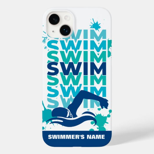 Aanpasbare Zwemmer's Mobielhoesje Case-Mate iPhone Case (Achterkant)