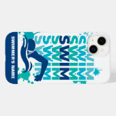 Aanpasbare Zwemmer's Mobielhoesje Case-Mate iPhone Case (Achterkant (horizontaal))