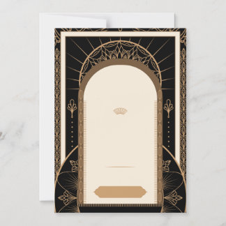 AANPASSEN: Art Deco Stijl Achtergrond Magnetische Uitnodiging