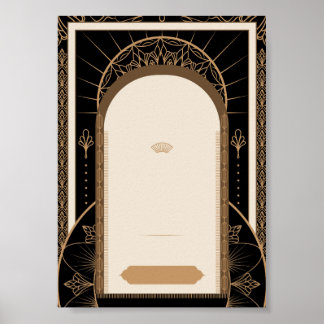 AANPASSEN: Art Deco stijl achtergrond Poster