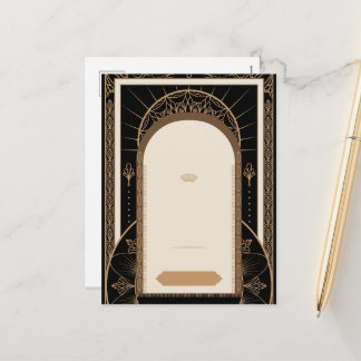 AANPASSEN: Art Deco Stijl Sjabloon Briefkaart