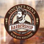 Aanpassen  Barber Shop Modern Cut Raamsticker (Vel 2)