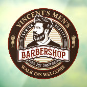 Aanpassen  Barber Shop Modern Cut Raamsticker (Vel 3)