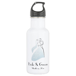 Aanpassen Blue Retro Wedding Dancers Coord Waterfles