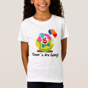 Aanpassen, cartoon schattige circus met ballonnen t-shirt