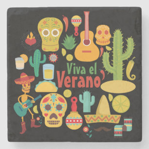 Aanpassen Cool Mexico Monuments Design Stenen Onderzetter