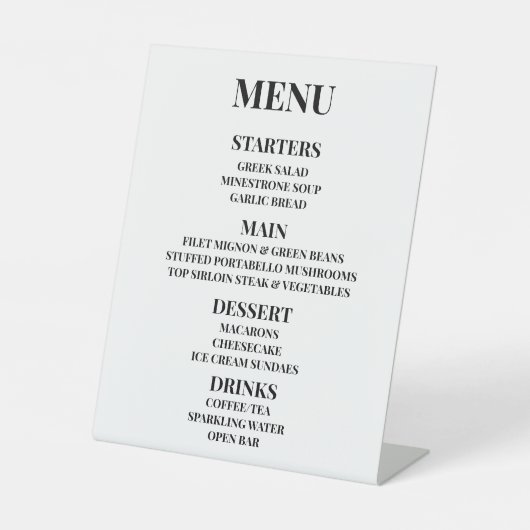 Aanpassen - Creëer uw eigen menu Reclamebord Met Voetstuk (Voorkant)