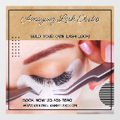 Aanpassen Eyelash Studio Zakelijk Groot Raamsticker (Vel)