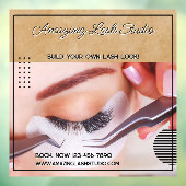 Aanpassen Eyelash Studio Zakelijk Groot Raamsticker (Vel 3)