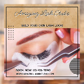 Aanpassen Eyelash Studio Zakelijk Groot Raamsticker (Vel 2)