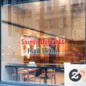 Aanpassen Generic Restaurant Twee kleuren 2 Raamsticker (Cafe Raam)